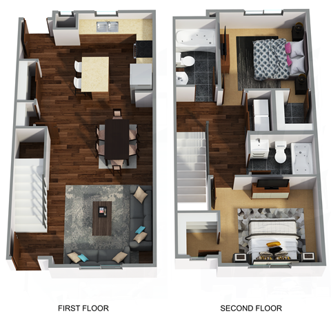 2 bedroom 2 bathroom floor plan without garage
